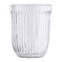 Day Vaso de Vidrio Borosilicato 380 ml con Relieve Estriado - Transparente