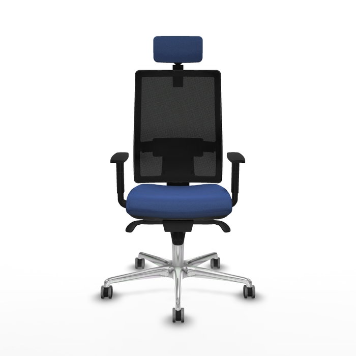 PIQUERAS Y CRESPO Silla de oficina Horna con mecanismo Sincro, Azul marino y Negro