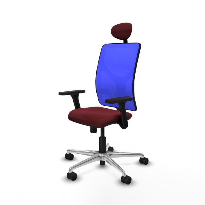 PIQUERAS Y CRESPO Silla de oficina Motilla Granate y Azul PIQUERAS Y CRESPO Silla de oficina Motilla Granate y Azul