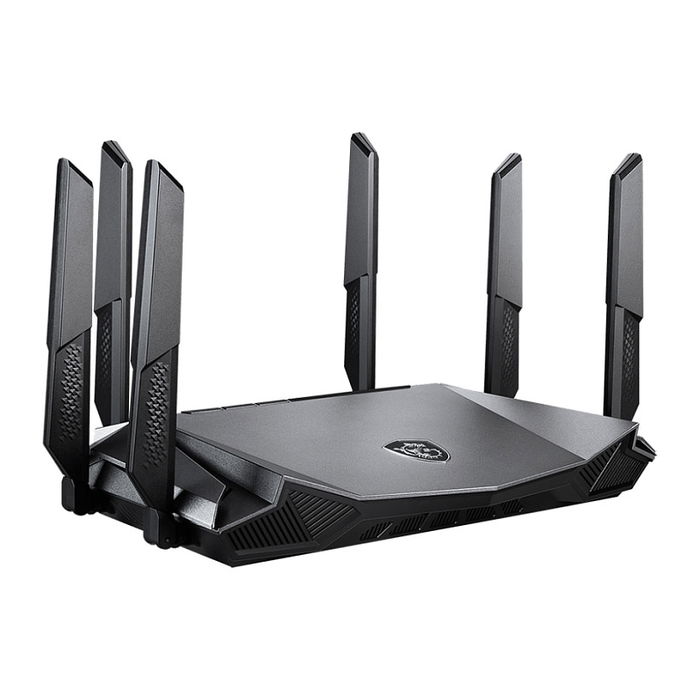 MSI RadiX AX6600 Router Gaming Tri-Band WiFi 6 (802.11ax) con 6 Antenas, Puerto USB 3.2, 1.8 GHz, Negro, 4804 Mbps, Control Parental