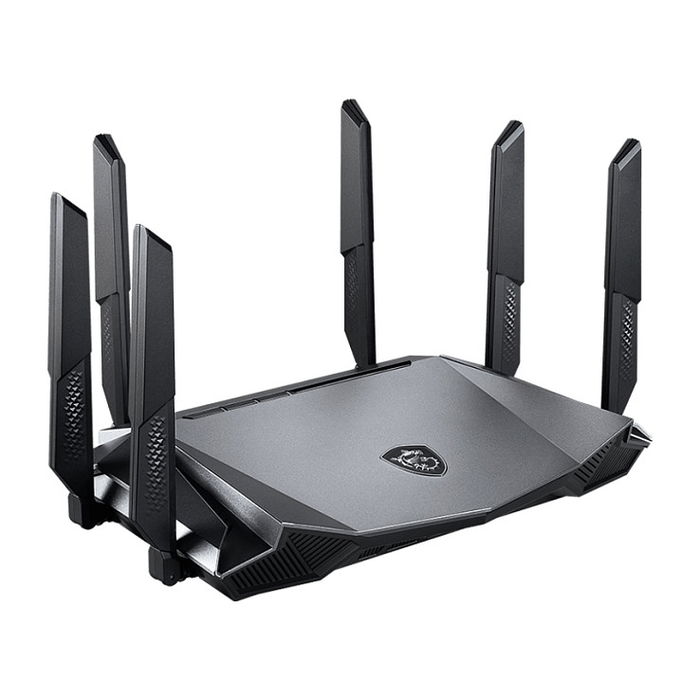 MSI RadiX AX6600 Router Gaming Tri-Band WiFi 6 (802.11ax) con 6 Antenas, Puerto USB 3.2, 1.8 GHz, Negro, 4804 Mbps, Control Parental