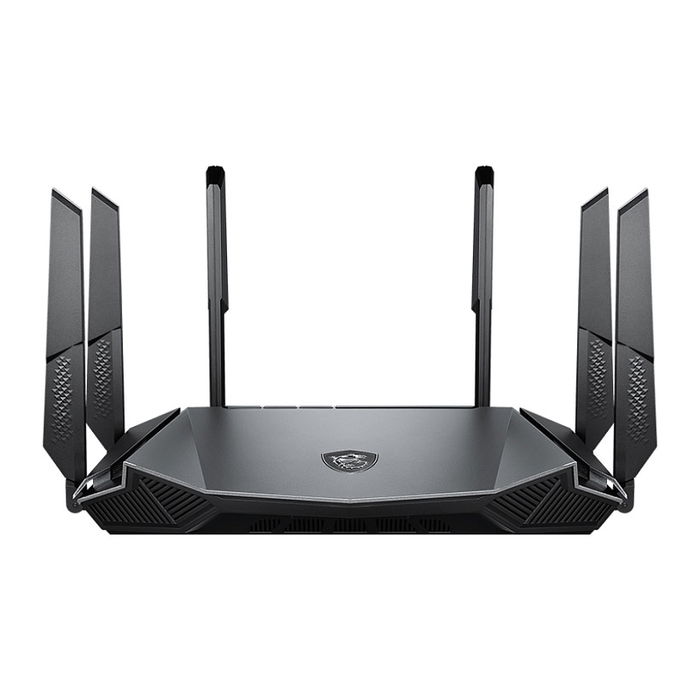 MSI RadiX AX6600 Router Gaming Tri-Band WiFi 6 (802.11ax) con 6 Antenas, Puerto USB 3.2, 1.8 GHz, Negro, 4804 Mbps, Control Parental