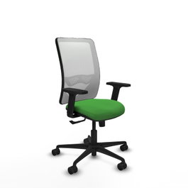 PIQUERAS Y CRESPO Silla de oficina Zulema Verde y Blanco con mecanismo Sincro