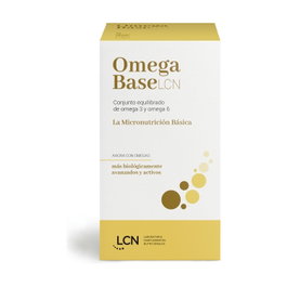 LCN Omega Base 30 cápsulas - Complemento alimenticio con Omega 3 y 6, Ahiflower y Aceite de pescado