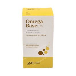 LCN Omega Base 30 Cápsulas para el Equilibrio de Omegas 3 y 6 con DHA y Aceite de Pescado Sostenible