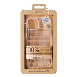 Muvit Funda Recycletek para Apple iPhone 13 Fabricada con Materiales Reciclados y Reciclable