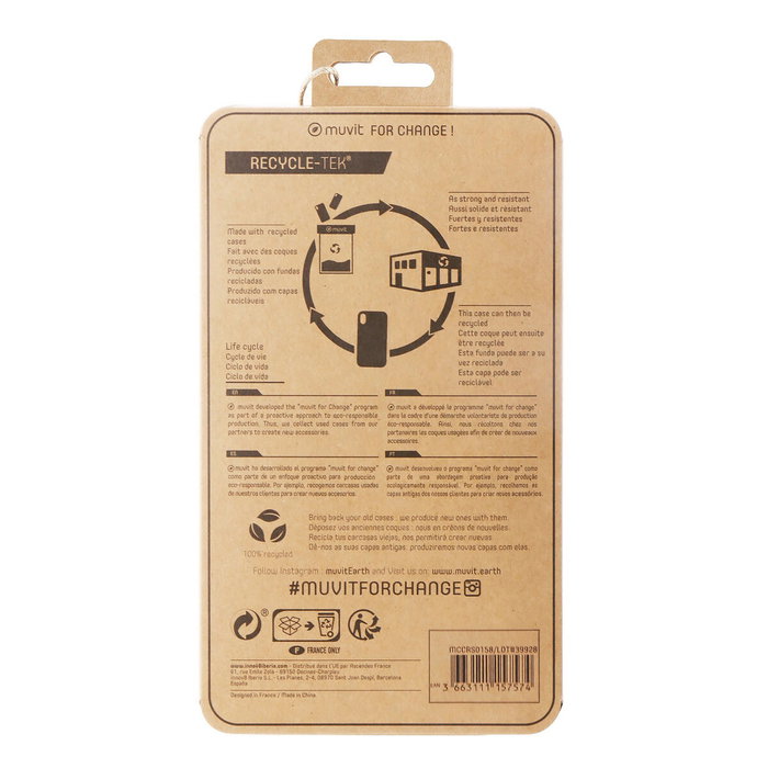 muvit for change funda compatible con Apple iPhone 13 transparente