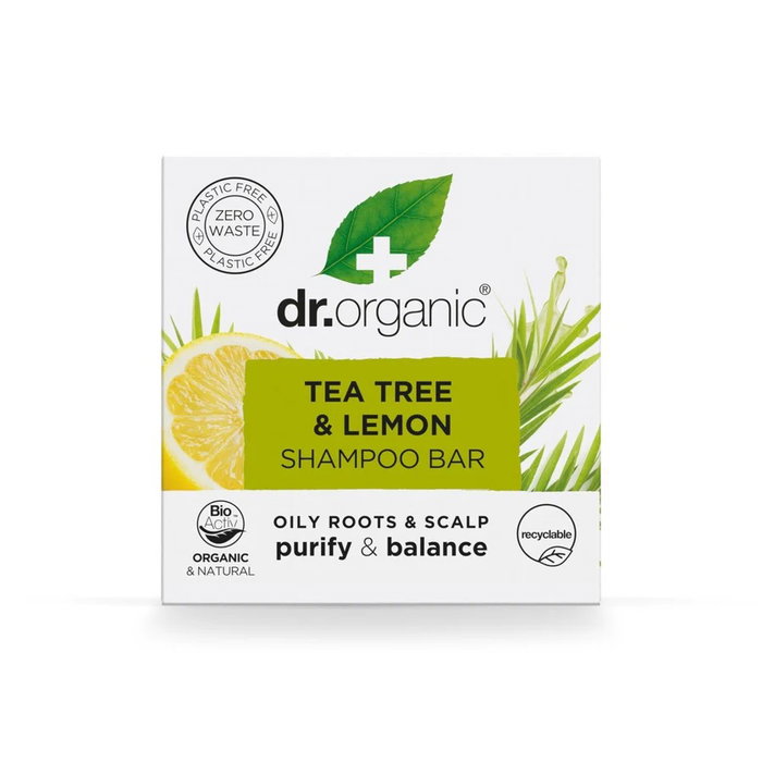 DR. ORGANIC Champú Sólido Árbol de Té y Limón 75 g