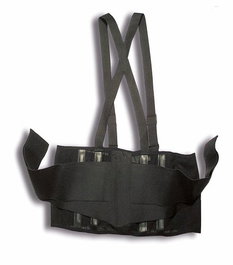 Safetop Faja lumbar elástica con velcro y tirantes L