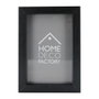 Home Deco Factory Juego de 4 Marcos para Fotos en Madera y Negro