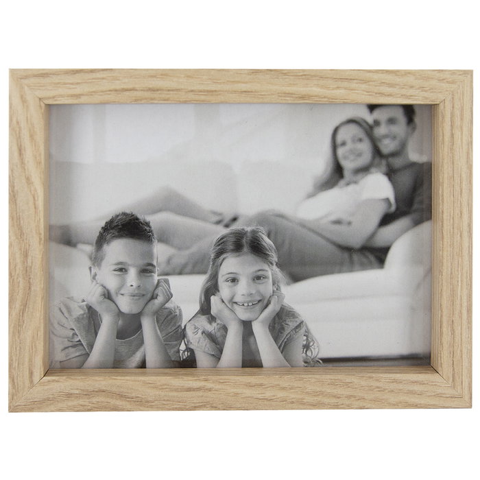 Home Deco Factory Juego de 4 Marcos para Fotos en Madera y Negro