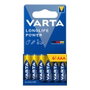 Varta Pila Alcalina AAA LR03 Longlife Power Blister 6 uds ø10,5 x 44,5 mm