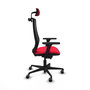 PIQUERAS Y CRESPO Silla de oficina Mardos con mecanismo Sincro/Traslack, Rojo y Negro