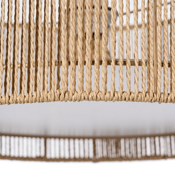 Plafón Natural Cuerda de Papel 40 X 40 X 17 cm