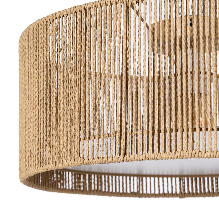 Plafón Natural Cuerda de Papel 40 X 40 X 17 cm