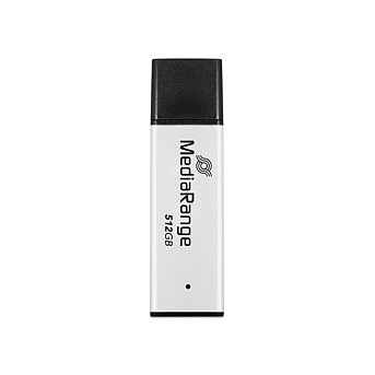 MediaRange MR1904 USB 3.2 Gen 1 Stick de Memoria USB 512GB Aluminio Plata Negro 250 MB/s Lectura MediaRange MR1904 USB 3.2 Gen 1 Stick de Memoria USB 512GB Aluminio Plata Negro 250 MB/s Lectura