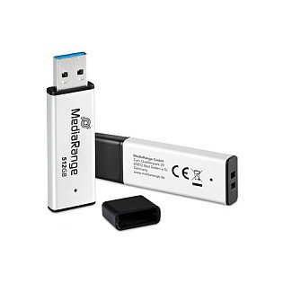 MediaRange MR1904 USB 3.2 Gen 1 Stick de Memoria USB 512GB Aluminio Plata Negro 250 MB/s Lectura MediaRange MR1904 USB 3.2 Gen 1 Stick de Memoria USB 512GB Aluminio Plata Negro 250 MB/s Lectura