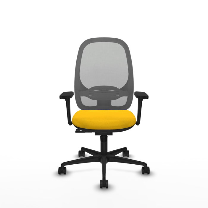 PIQUERAS Y CRESPO Silla de oficina Cilanco con mecanismo Sincro, Amarillo y Gris