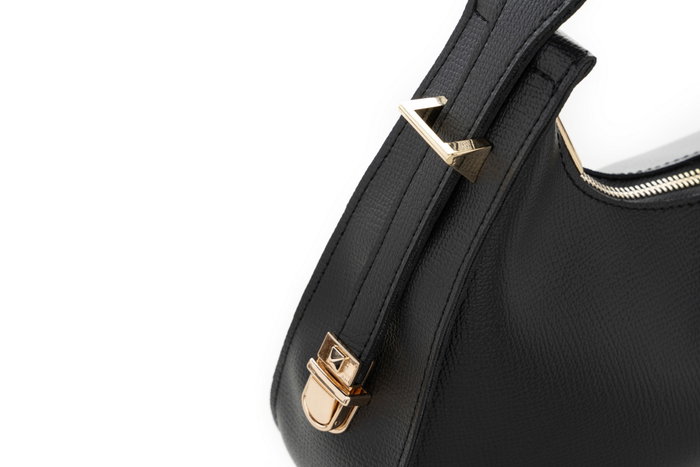 Lucky Bees 1263 Bolso de Cuero de Polivinilo Negro para Mujer Elegante con Lujoso Diseño Sofisticado para Cualquier Ocasión Lucky Bees 1263 Bolso de Cuero de Polivinilo Negro para Mujer Elegante con Lujoso Diseño Sofisticado para Cualquier Ocasión