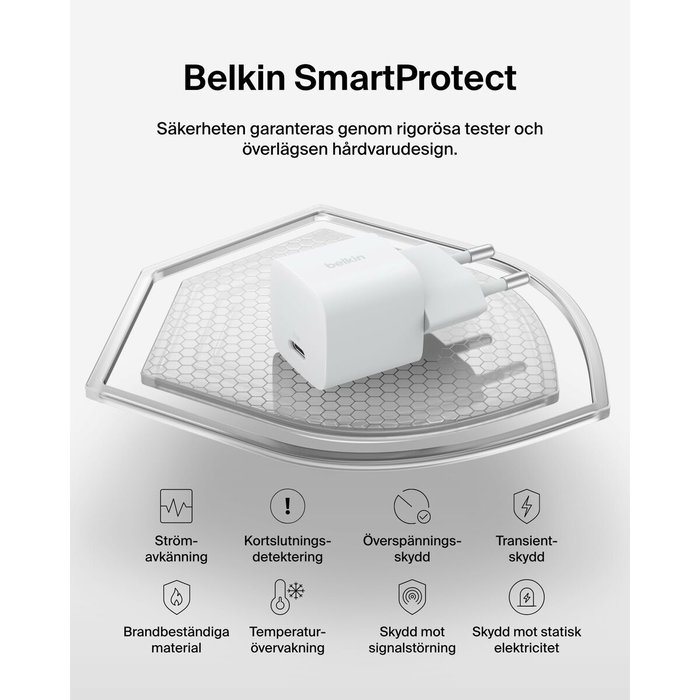 Belkin BoostCharge Cargador de Pared USB-C 25W Blanco