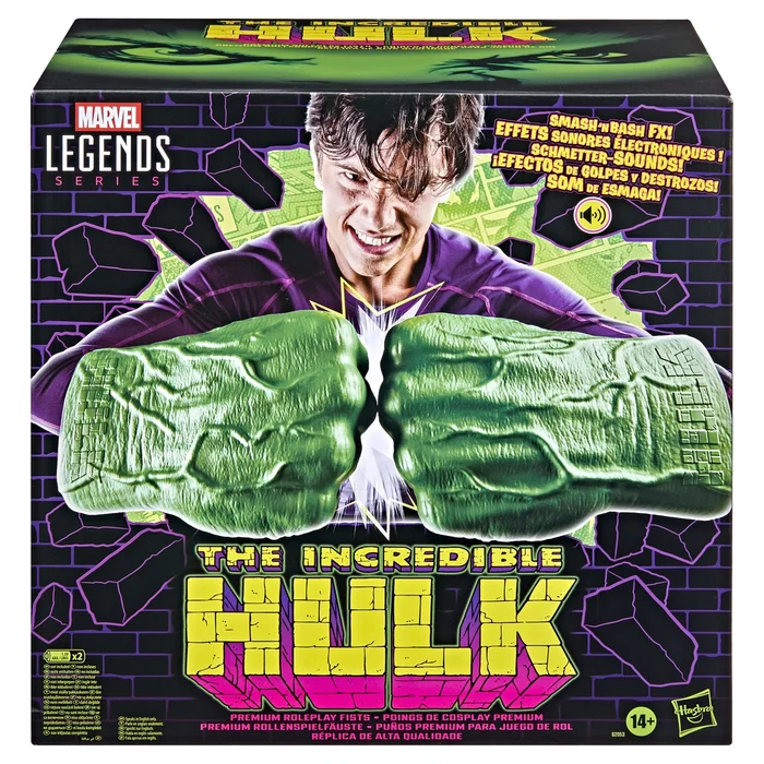Hasbro Marvel Legends The Incredible Hulk Puños Premium Electrónicos