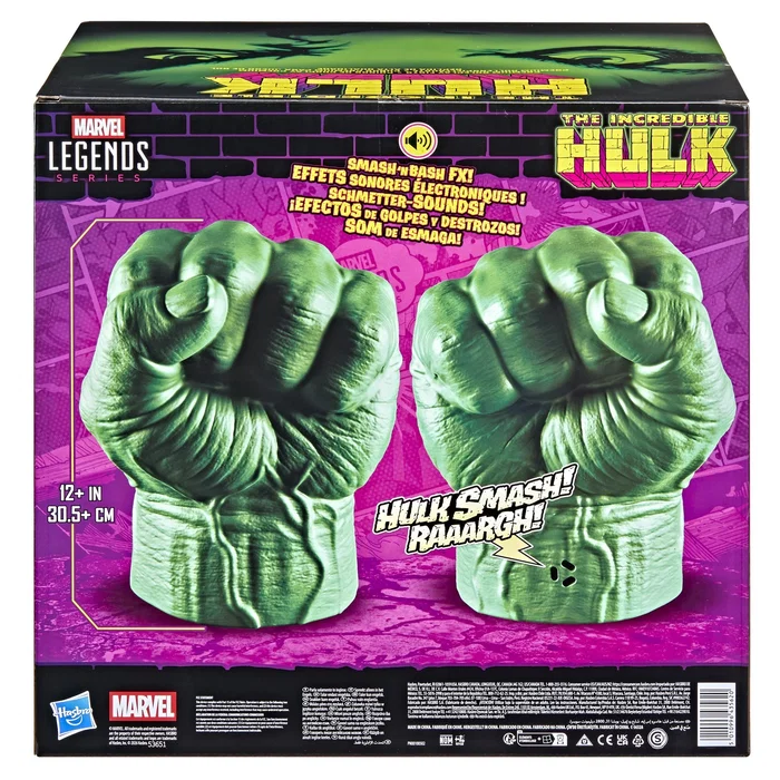 Hasbro Marvel Legends The Incredible Hulk Puños Premium Electrónicos