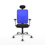 PIQUERAS Y CRESPO Silla de oficina Motilla con mecanismo Sincro, Azul y Negro