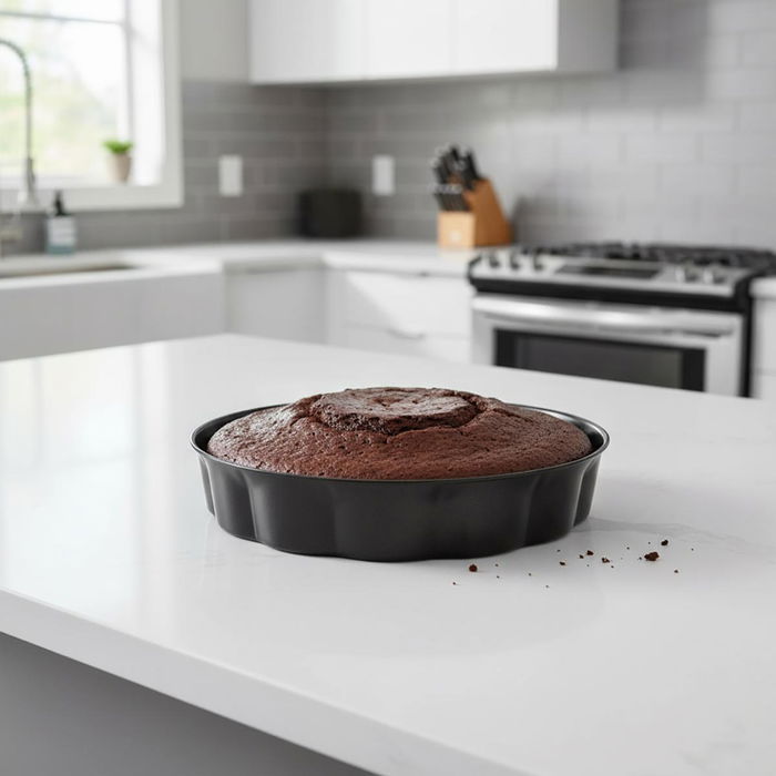 Molde Tarta Hondo Acero Pintado Sweet Grey Quid 28x5 cm (12 Unidades)