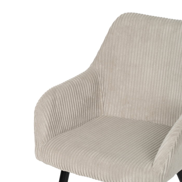 Silla Beige Tejido-Metal Contract 57 X 43 X 83 cm (Set de 2)