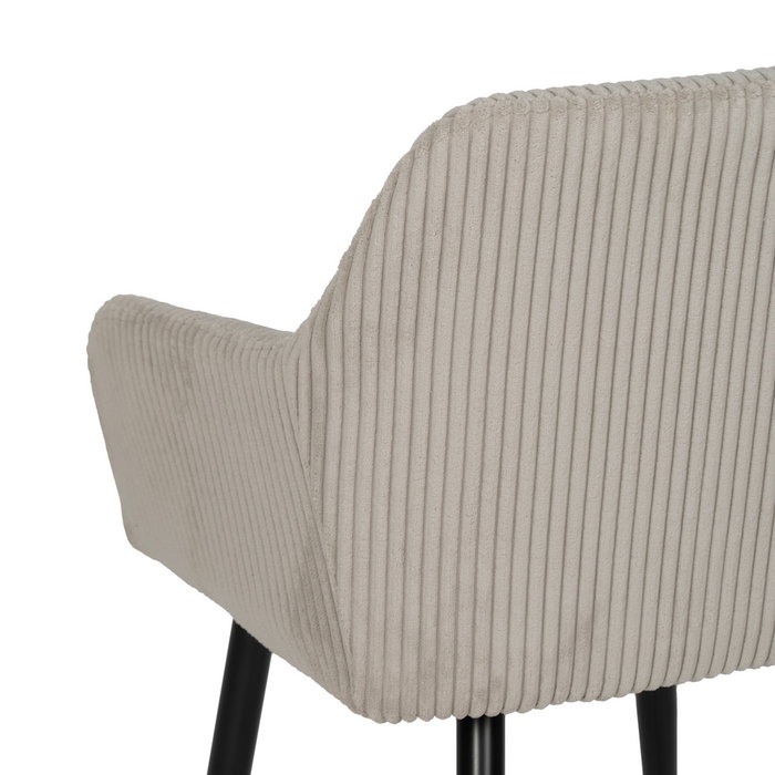 Silla Beige Tejido-Metal Contract 57 X 43 X 83 cm (Set de 2)