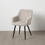 Silla Beige Tejido-Metal Contract 57 X 43 X 83 cm (Set de 2)