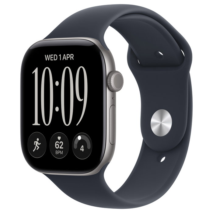 Apple Watch Series 12 46mm GPS Aluminio Gris Espacial con Correa Deportiva Azul Marino M/L Apple Watch Series 12 46mm GPS Aluminio Gris Espacial con Correa Deportiva Azul Marino M/L