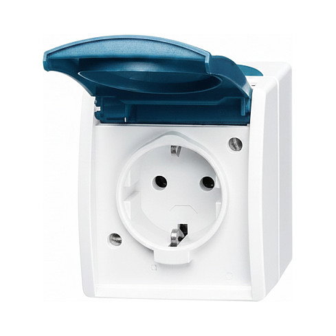 BUSCH-JAEGER 2083-0-0818 Toma de corriente CEE 7/3 IP44 Azul/Blanco BUSCH-JAEGER 2083-0-0818 Toma de corriente CEE 7/3 IP44 Azul/Blanco