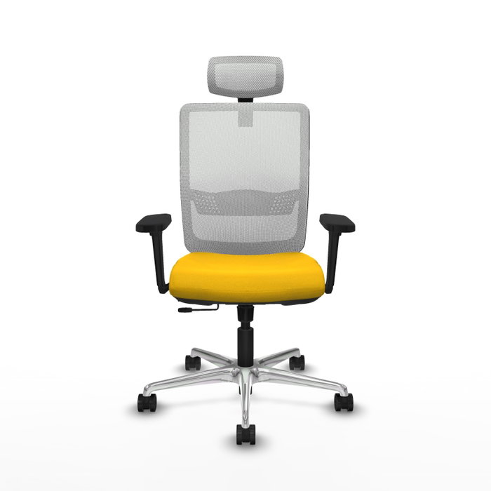 PIQUERAS Y CRESPO Silla de oficina Haches con mecanismo Sincro/Traslack Amarillo y Blanco PIQUERAS Y CRESPO Silla de oficina Haches con mecanismo Sincro/Traslack Amarillo y Blanco