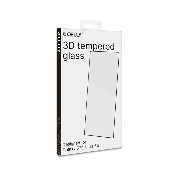 Celly 3DGlass Protector de pantalla Samsung Galaxy S24 Ultra 5G - Vidrio templado 9H resistente a rayones, antiburbujas, anti-huellas, 1 unidad