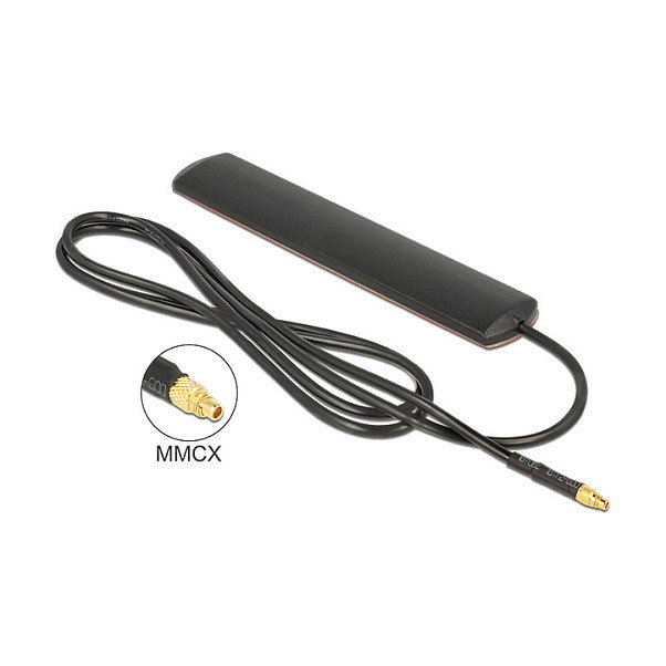 Delock - Antena LTE Externa 3 dBi Omnidireccional con Conector MMCX, para amplificar señal 4G en routers y módems
