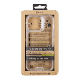 Muvit Funda para iPhone Shockproof Recycletek Resistente a Caídas de 2 Metros, Fabricada con Material 100% Reciclado, Protección Completa y Ecológica