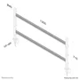 Neomounts FPMA-DTB200 Soporte de Barra de Herramientas para Escritorio - Hasta 6 Pantallas de 10-24" (61 cm), Ajuste de Altura, VESA 75x75/100x100, 10 kg por Pantalla, Color Plata