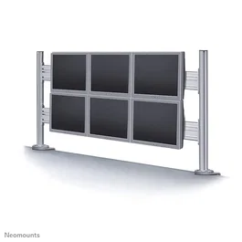 Neomounts FPMA-DTB200 Soporte de Barra de Herramientas para Escritorio - Hasta 6 Pantallas de 10-24" (61 cm), Ajuste de Altura, VESA 75x75/100x100, 10 kg por Pantalla, Color Plata