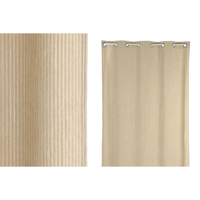 DKD Home Decor Cortina de Pana Gruesa Beige 140x260x260 cm DKD Home Decor Cortina de Pana Gruesa Beige 140x260x260 cm