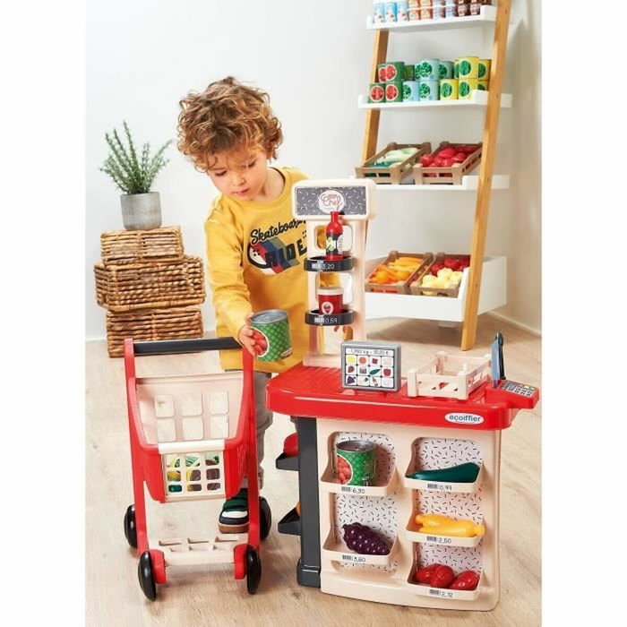Ecoiffier Caja + carro - Una pequeña tienda de verdad