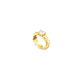 Chiara Ferragni Anillo Cuoricino Dorado Tamaño 16
