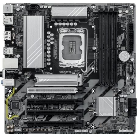 Gigabyte B860M DS3H WiFi6E Placa Base Micro ATX LGA1851, DDR5 (Hasta 9066 OC), PCIe 5.0 x16, 2x M.2, Intel B860, Wi-Fi 6E, Bluetooth 5.3, LAN 2.5 GbE, Controlador de Alta Definición