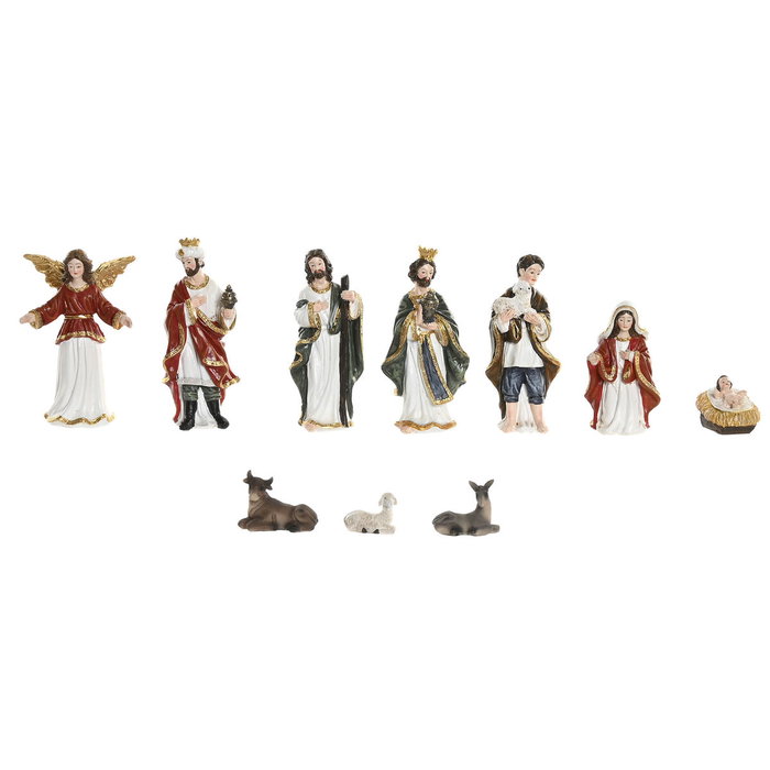 DKD Home Decor Set de Nacimiento de 8 Piezas en Resina Multicolor DKD Home Decor Set de Nacimiento de 8 Piezas en Resina Multicolor