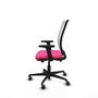 PIQUERAS Y CRESPO Silla de oficina Haches Rosa y Blanca con mecanismo Sincro/Traslack
