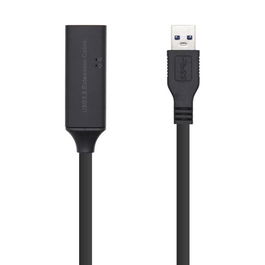 Aisens Cable Extensión USB 3.0 Prolongador Macho-Hembra con Amplificador 15 Metros