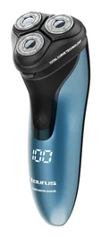 Taurus 3 Side Water Shave Afeitadora de Rotación para Hombres con 3 Cabezales en Negro y Azul