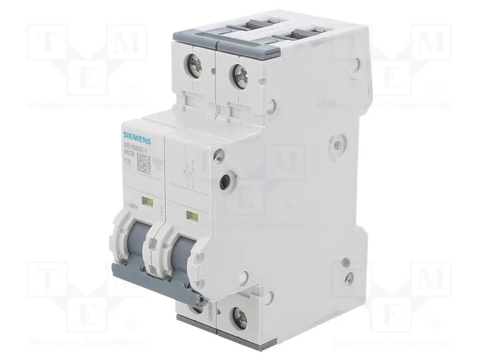 SIEMENS 5SY6202-7 Interruptor magnetotérmico 2A 2 polos SIEMENS 5SY6202-7 Interruptor magnetotérmico 2A 2 polos