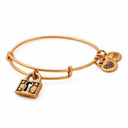 Alex And Ani Pulsera Candado Dorado