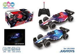 Coche radio control fórmula 1 con luces led 25x12x7cm - modelos surtidos